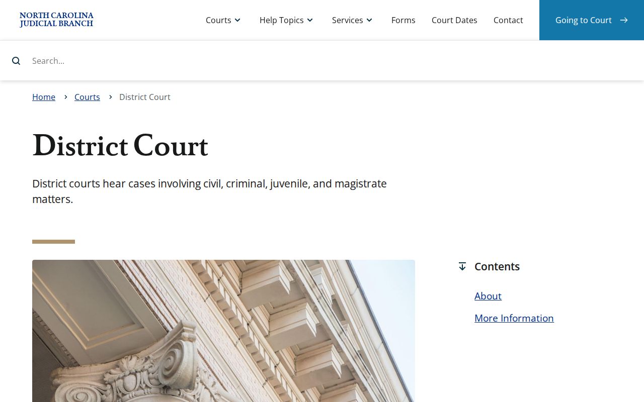 Duplin civil docket reference from the North Carolina District Court overview