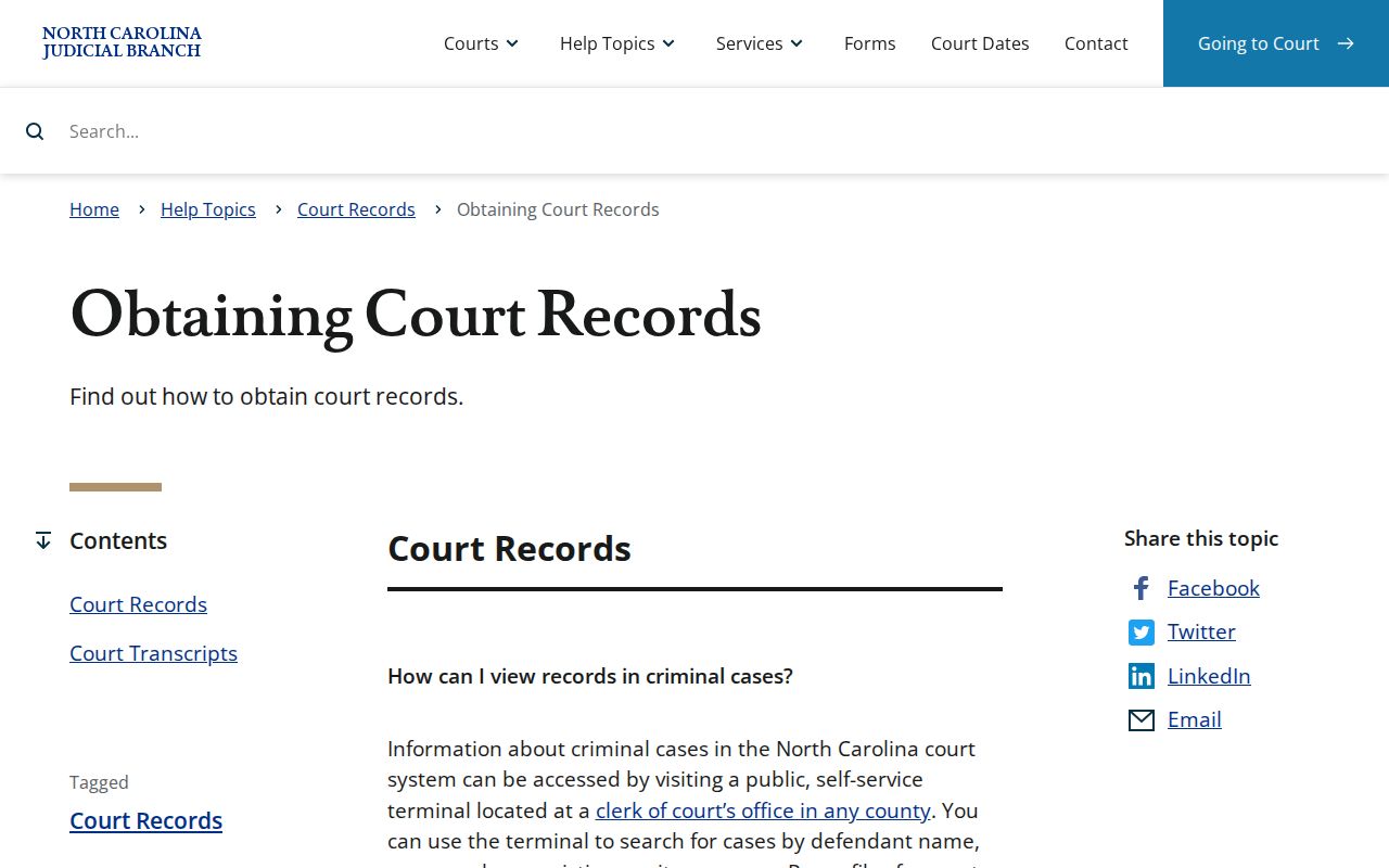 Duplin County court records access guidance