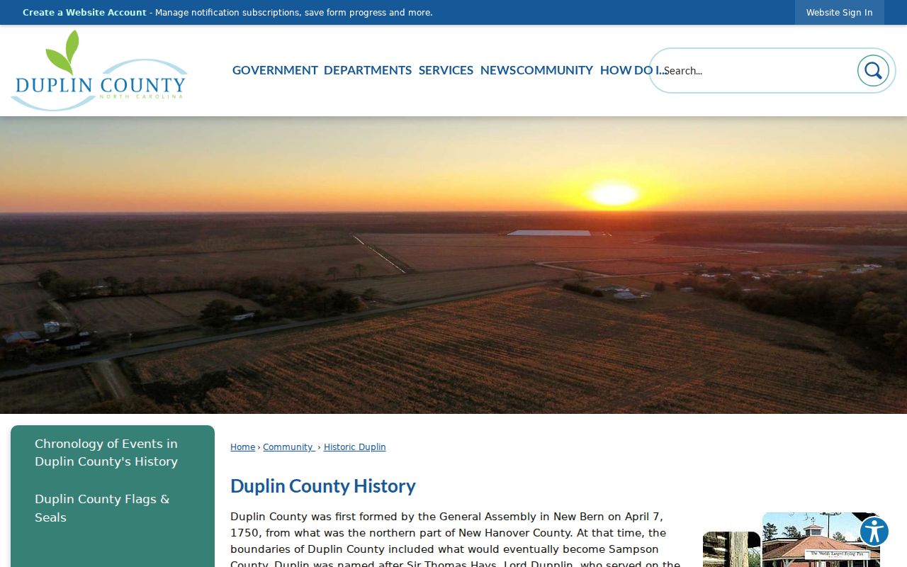 Duplin County court docket county history and courthouse context